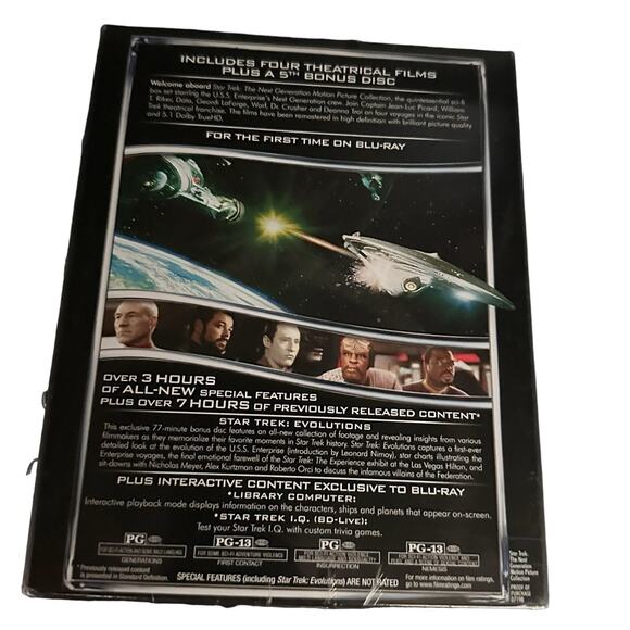 Star Trek The Next Generation Motion Picture 5-Movie Collection Blu-Ray NWT - Picture 2 of 7